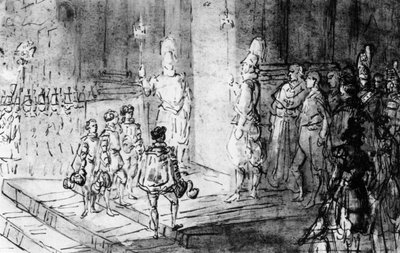 Swiss Guards and French Soldiers at the Vatican by Constantin Guys
