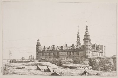Kronborg Seen from the Northwest Side by Constantin Hansen