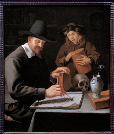 The Painter and His Pupil by Constantin Verhout or Voorhout