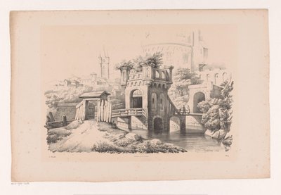 Bridge with Overgrown Tower (The Landscape series) by Constantinus Cornelis Huysmans