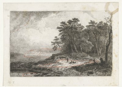 Landscape with Shepherd by Constantinus Cornelis Huysmans