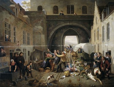 A Collision at the Halle Gate by Constantinus Fidelio Coene