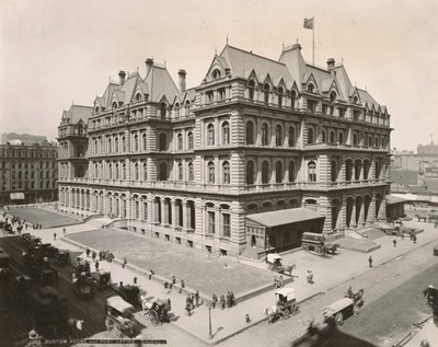 View of Post Office and Custom House at Clark Street and Jackson Blvd., Chicago, 1889 by Copelin and Hine Copelin and Hine
