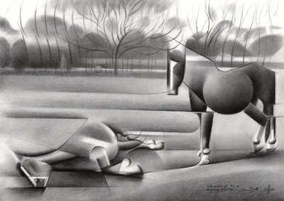 Abstract Horse Forms by Corné Akkers