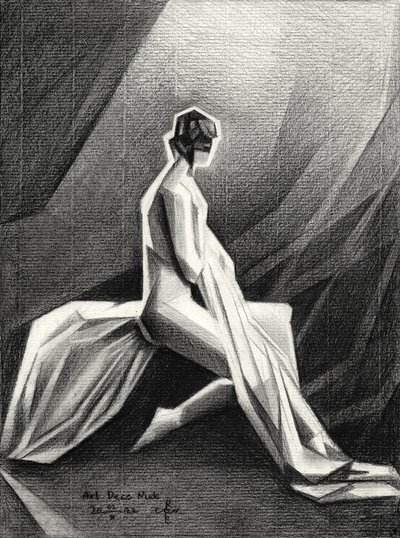 Draped Art Deco Figure by Corné Akkers