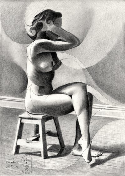 Elegant Figure Sketch by Corné Akkers