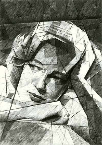Expressive Geometric Portrait by Corné Akkers