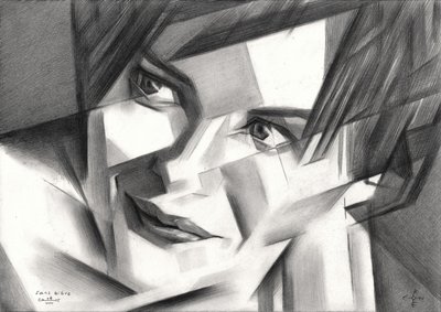 Geometric Face Portrait by Corné Akkers