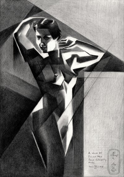 Geometric Female Nude by Corné Akkers