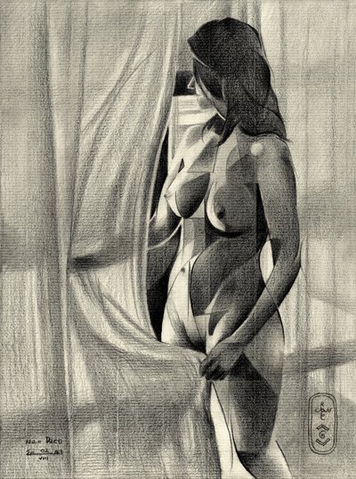 Geometric Nude Figure by Corné Akkers