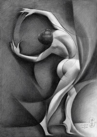 Graceful Nude Dancer by Corné Akkers