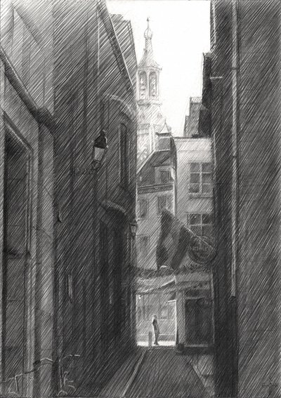 Light Through Dark Alley by Corné Akkers