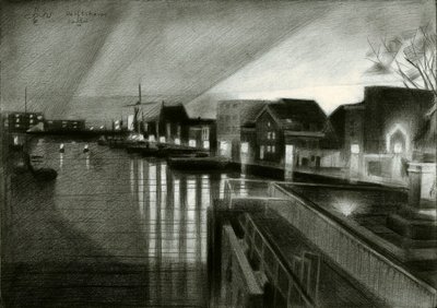 Night Canal Glow by Corné Akkers