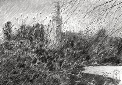 Peace Palace Pencil Sketch by Corné Akkers