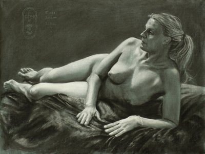 Pensive Nude Figure by Corné Akkers
