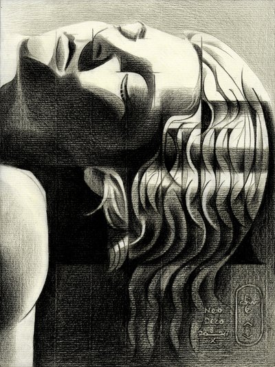 Serene Woman Portrait by Corné Akkers