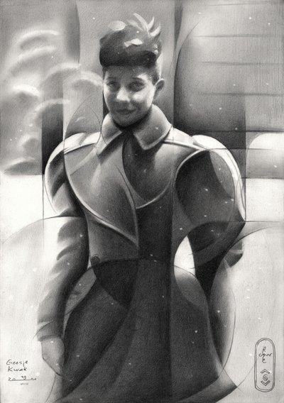 Smiling Boy in Winter Coat by Corné Akkers