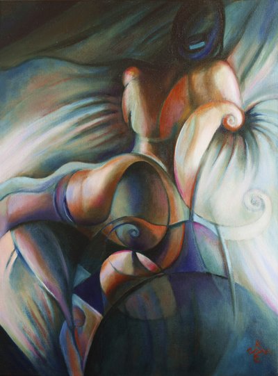 Soft Abstract Embrace by Corné Akkers