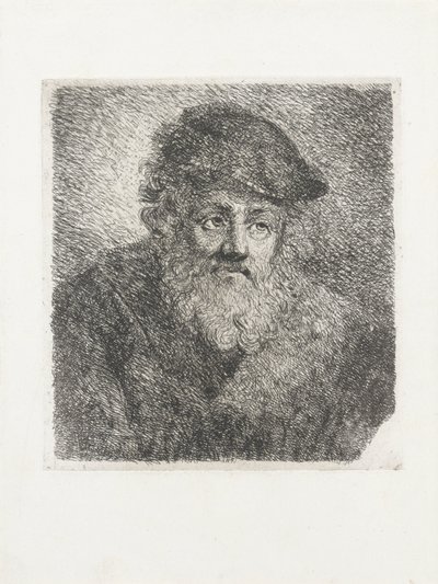Old Man with Beard and Cap by Cornelia Scheffer Lamme