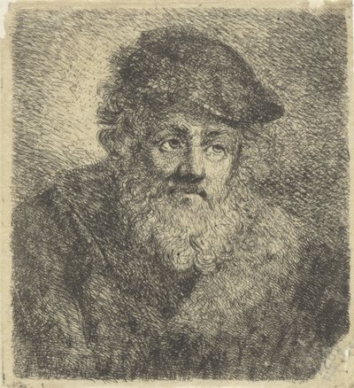 Old Man with Beard and Cap by Cornelia Scheffer Lamme