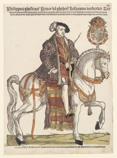 Portrait of Philip II on Horseback by Cornelis Anthonisz. (manner of)