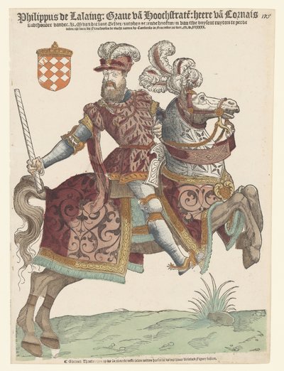 Portrait of Philip of Lalaing on Horseback by Cornelis Anthonisz. (manner of)