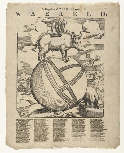 The Winged Pig on the World by Cornelis Anthonisz.
