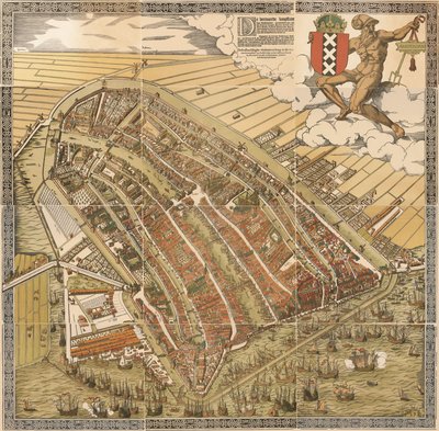 The Big Map of Amsterdam in 1544 by Cornelis Anthonisz.