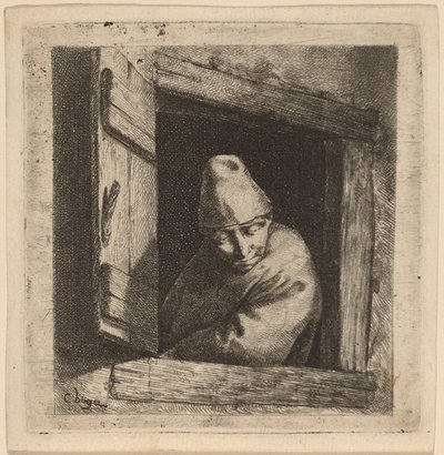 The Peasant in a Window by Cornelis Pietersz Bega