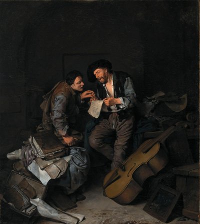Two Men Singing by Cornelis Bega