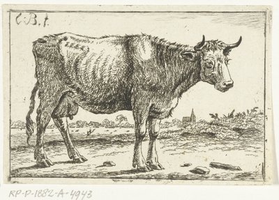 Landscape with Cow by Cornelis  Bisschop