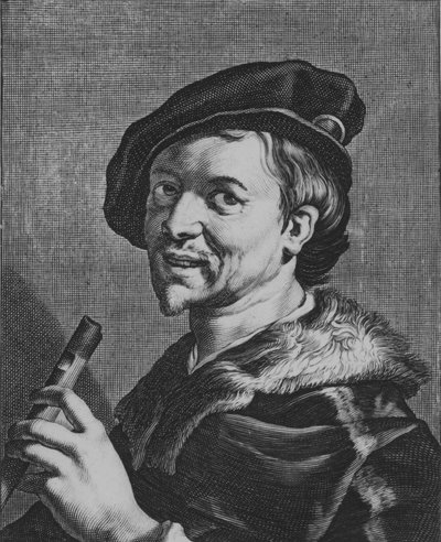 The Man with the Flute by Cornelis Bloemaert