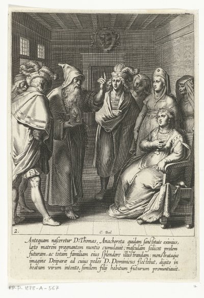 Prophecy to the Mother of Thomas Aquinas by Cornelis Boel