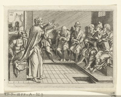 Paul Preaching in the Synagogue (The Life of Paul) by Cornelis Bos