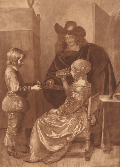 Cavalier and Lady with a Page by Cornelis Brouwer