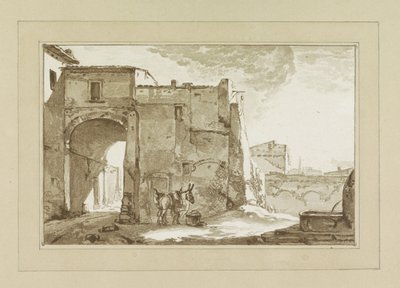 Gate with Traveler and Mule by Cornelis Brouwer