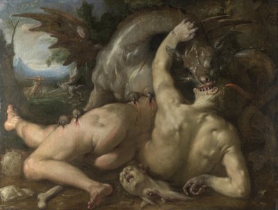 Two Followers of Cadmus Devoured by a Dragon, 1588 by Cornelis Cornelisz. Haarlem van