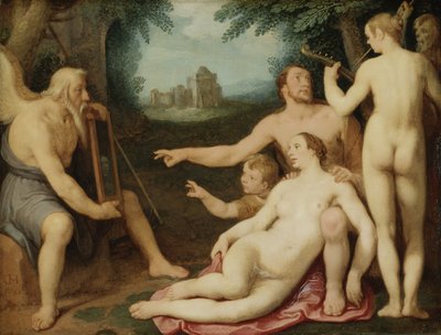 The Mirror of Time, 1628 by Cornelis Cornelisz van Haarlem