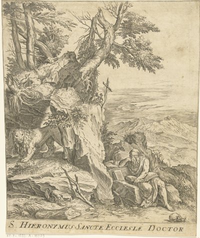 Landscape with Reading Hieronymus by Cornelis Cort