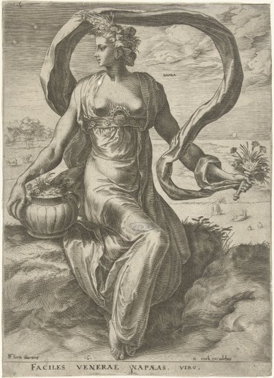Napaea (Goddesses and Nymphs) (series title) by Cornelis Cort