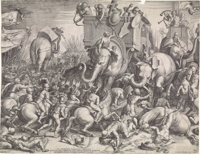 Battle of Zama between Scipio and Hannibal by Cornelis Cort