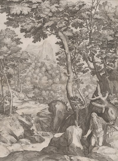 St Onuphrius in the Wilderness by Cornelis Cort