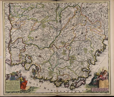 County and General Government of Provence: Divided into its Seneschalships and Vigueries with Adjacent Lands including the Principality of Orange and the Comtat Venaissin by Cornelis Danckerts