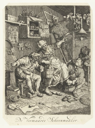 The Famous Shoemaker by Cornelis Dusart