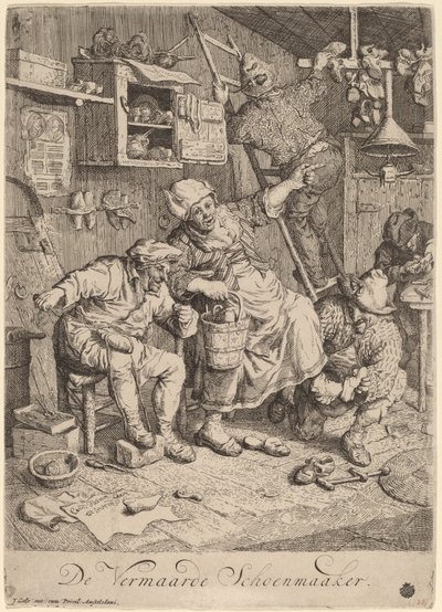 The Merry Shoemaker by Cornelis Dusart