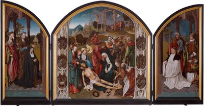 Triptych with the Lamentation of Christ by Cornelis Engebrechtsz.