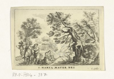 Rest on the Flight into Egypt by Cornelis Galle (II)