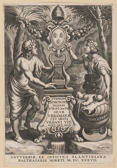 Title Page for Stephanus Simonini, Silvae Urbaninae by Cornelis Galle I after Sir Peter Paul Rubens
