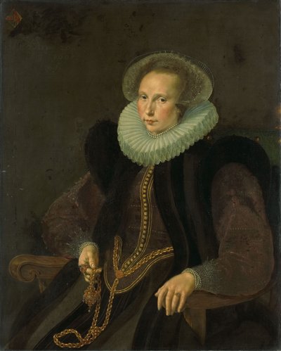 Portrait of Griete Jacobsdr van Rhijn (1585-1652), Wife of Jacob Cornelisz Banjaert, Called van Neck by Cornelis Ketel