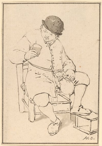 Seated Peasant with Jug, c. 1763 by Cornelis Ploos van Amstel